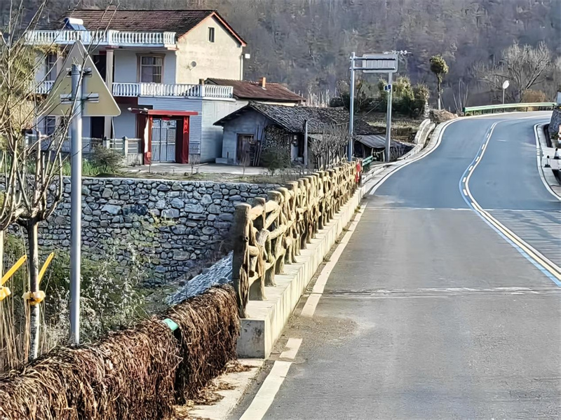 毛家河村的新居和沥青路